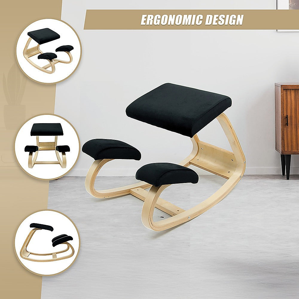 Kneeling Office Chair Ergonomic Rocking Posture Improving Stool-6