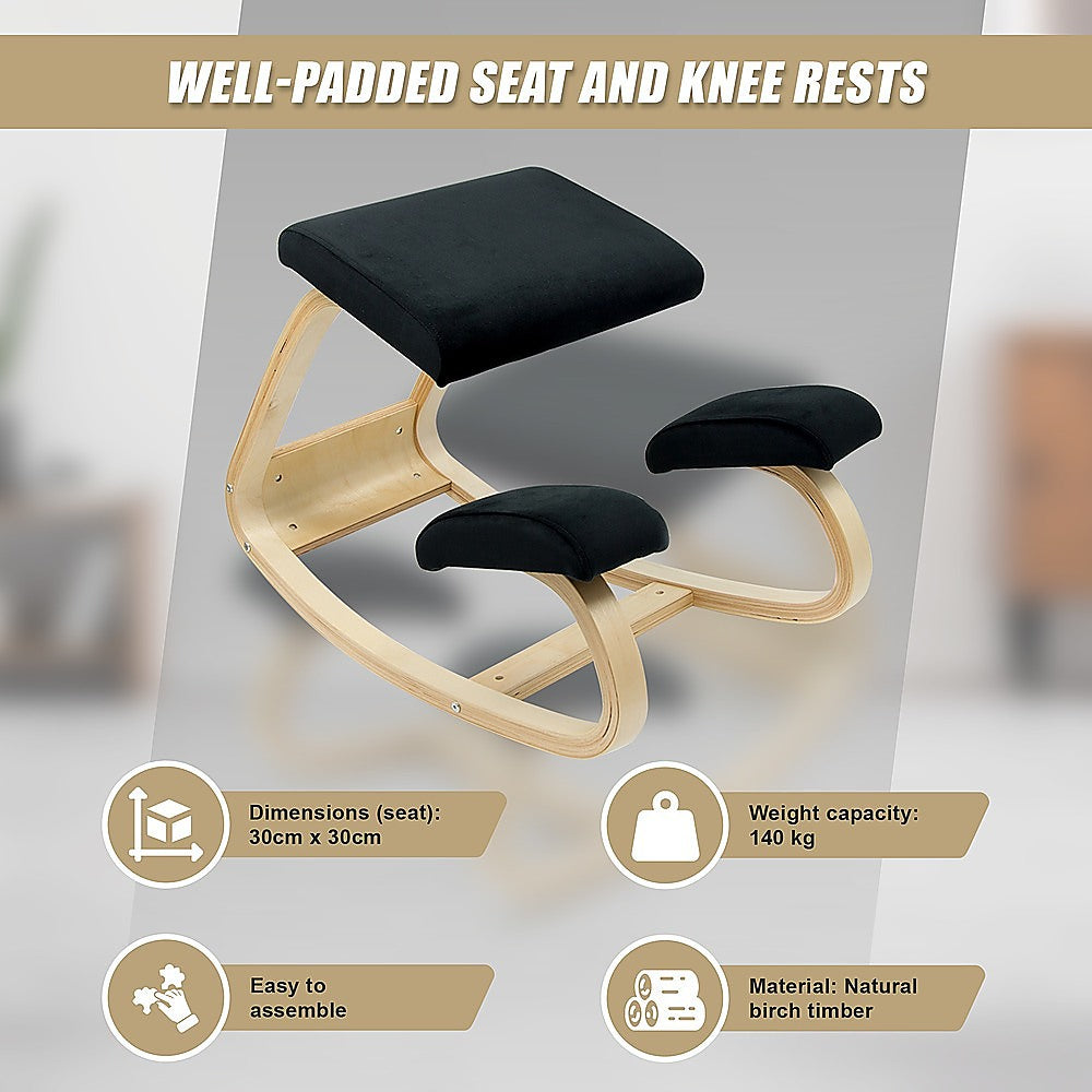 Kneeling Office Chair Ergonomic Rocking Posture Improving Stool-7