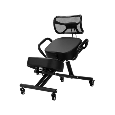 Ergonomic Kneeling Posture Chair with Backrest Adjustable Height and Casters-0