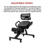 Ergonomic Kneeling Posture Chair with Backrest Adjustable Height and Casters-9