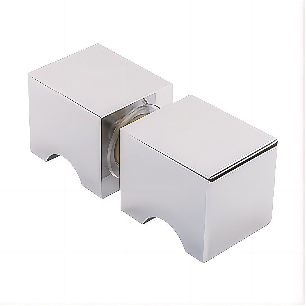 Brass Shower Door Square knob Handle in Chrome-4