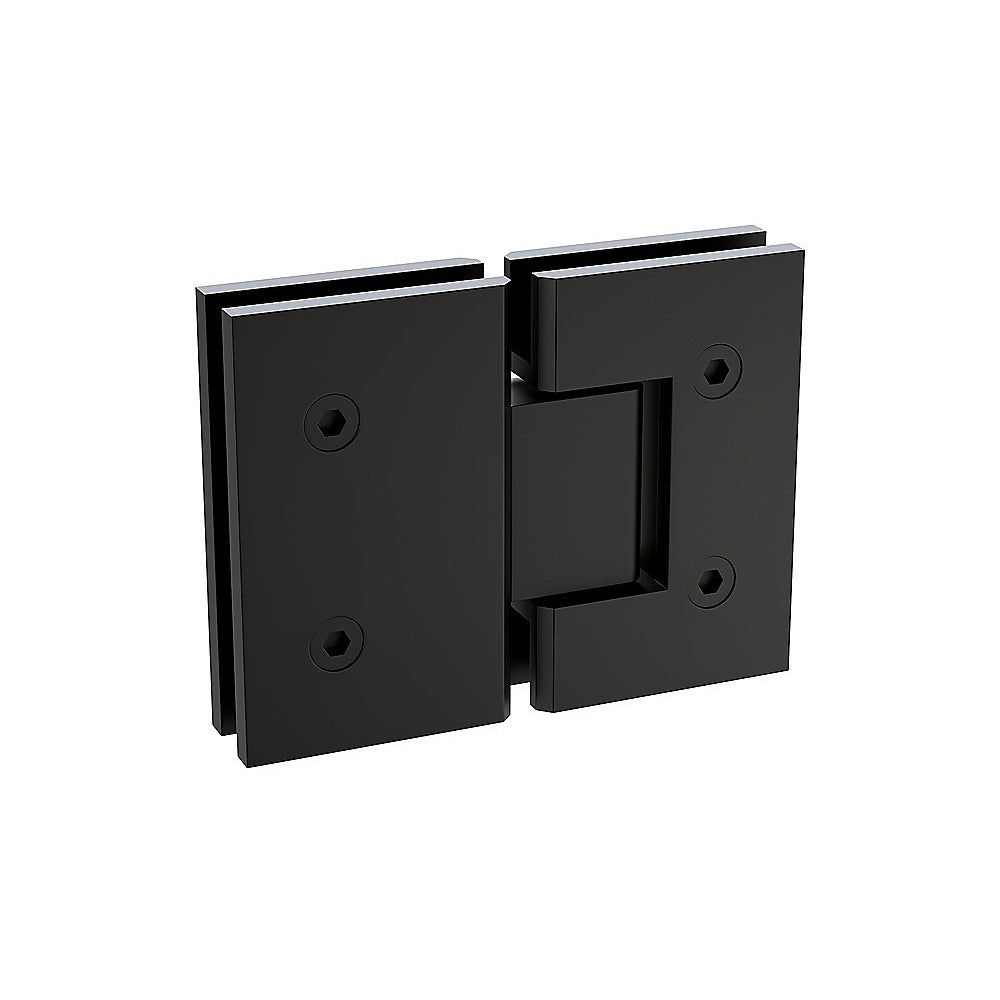 180° Stainless steel Glass-to-Glass Shower Door Hinge in Black-3