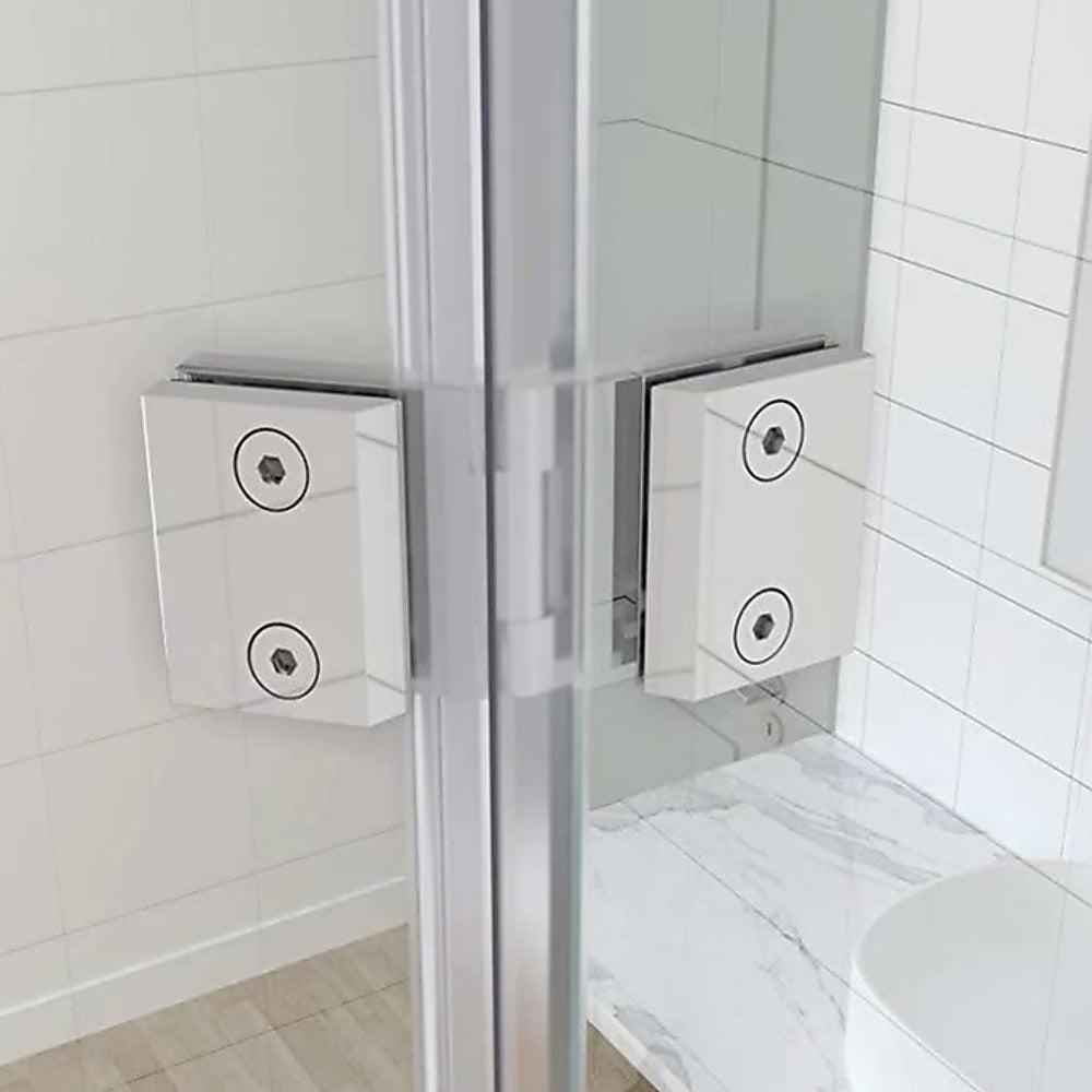 180° Stainless steel Glass-to-Glass Shower Door Hinge in Chrome-0