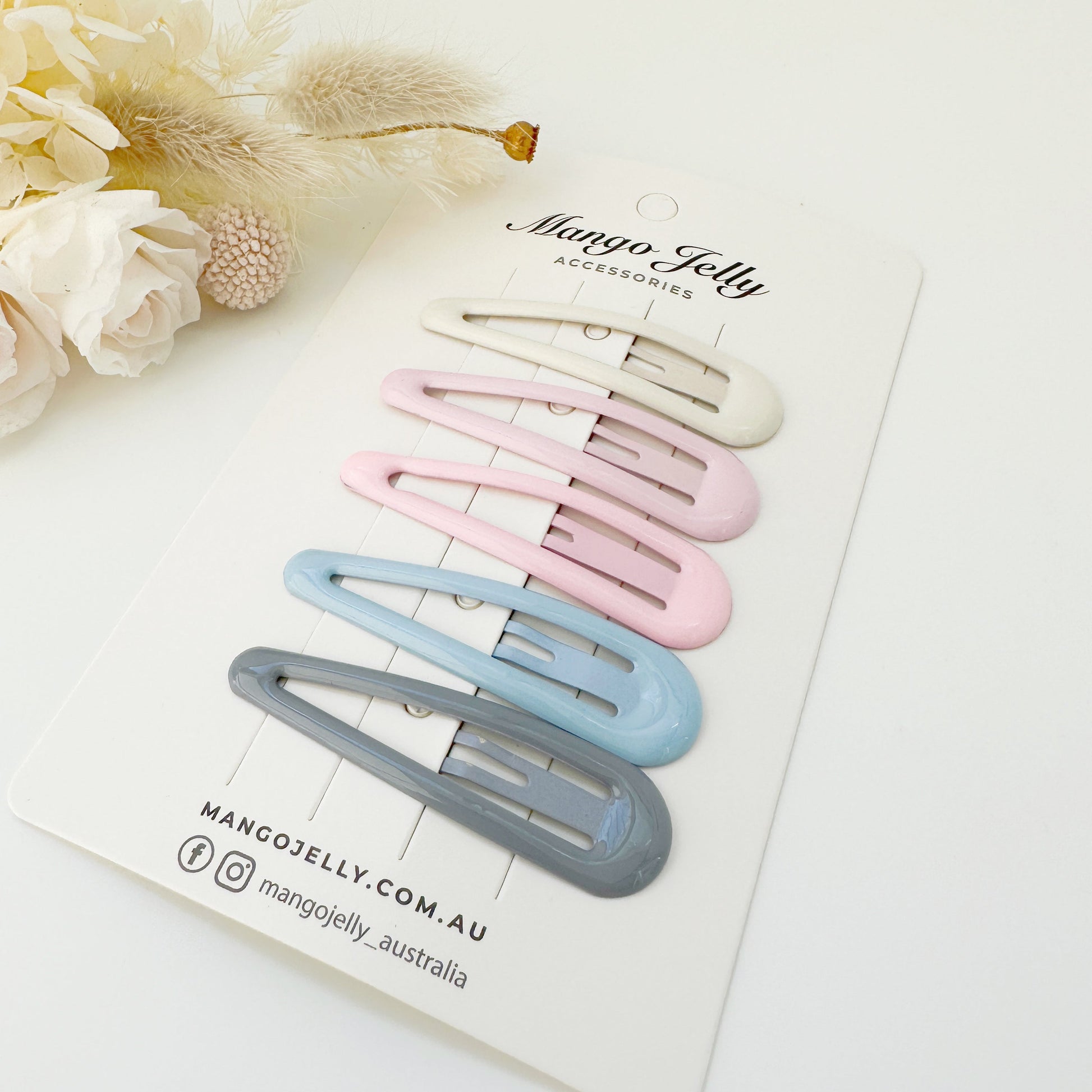 MANGO JELLY Butter Cream Hair Clips Collection - Ice cream Classic - Twin Pack-1