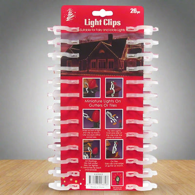 Light Clips for Fairy/Icicle Lights – 26 Pack-0