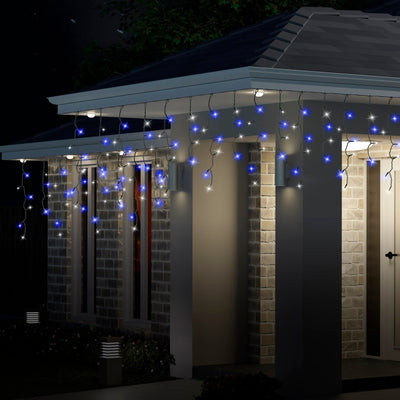 300 LED Icicle Flashing Lights available in 4 Colors - Blue & White-1