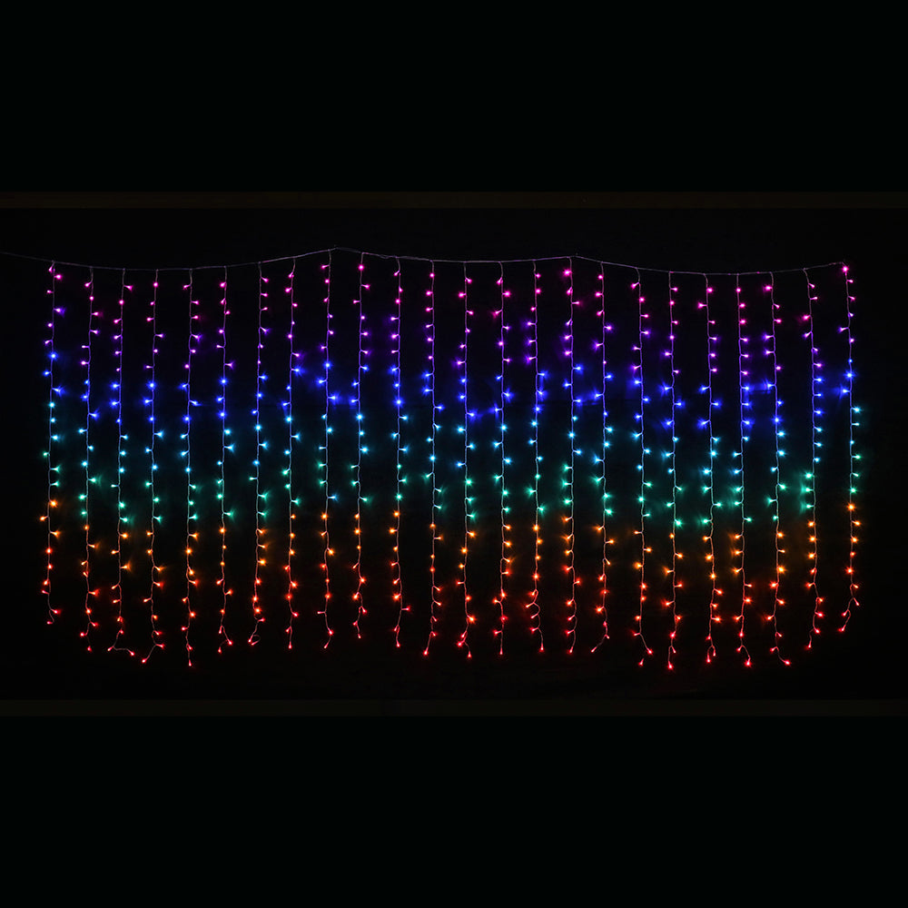 LED Curtain Lights Rainbow Color available in 2 sizes - 1.8 meter-2