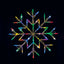 LED Snowflake Silhouette Flashing available in 2 Colors - Multicolor-1