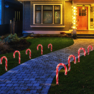 LED Candy Canes Path Lights 20pk-0