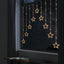 LED Wire Star Curtain Gold Lights-1