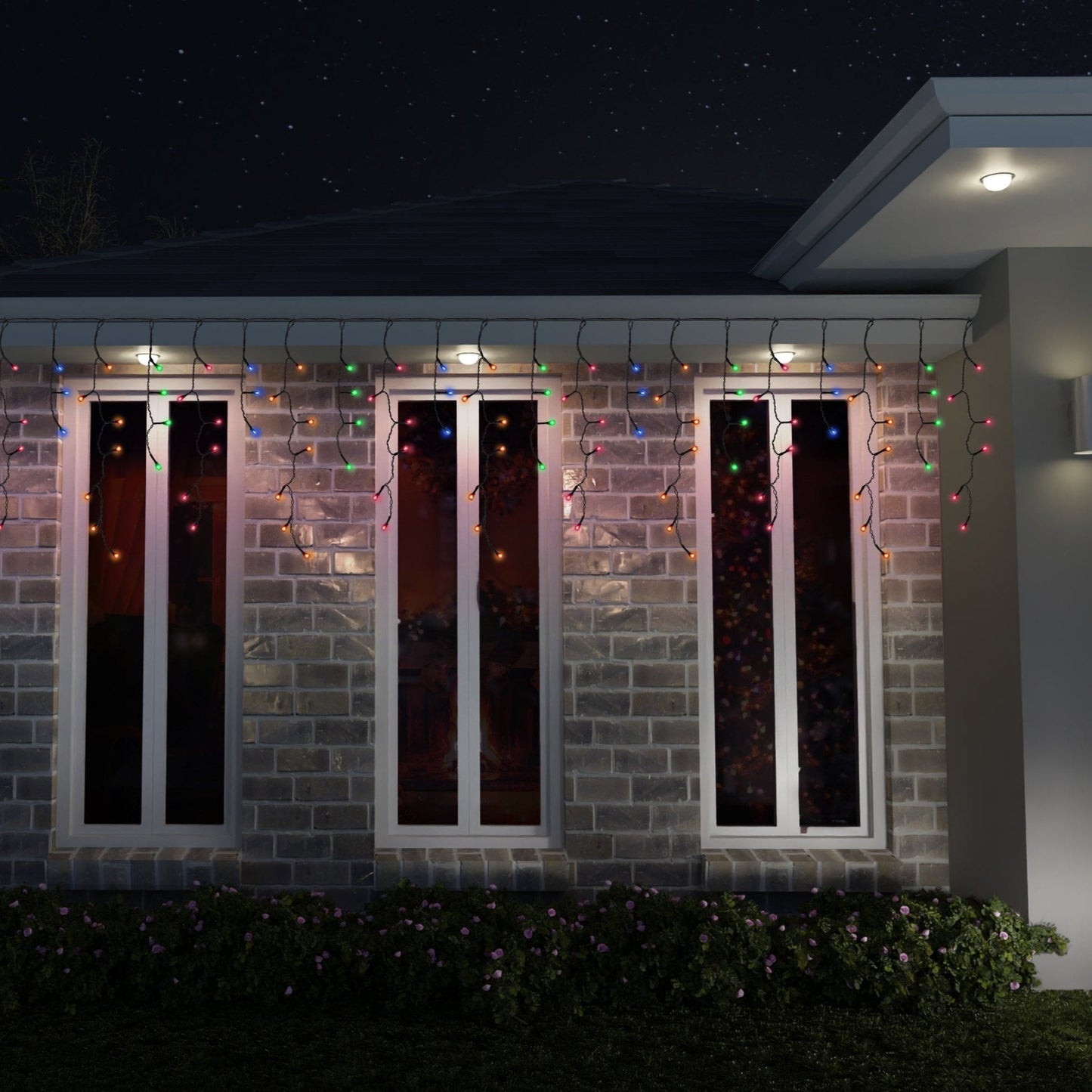 Solar 400 LED Icicle Lights available in 3 Colors - Warm White-5