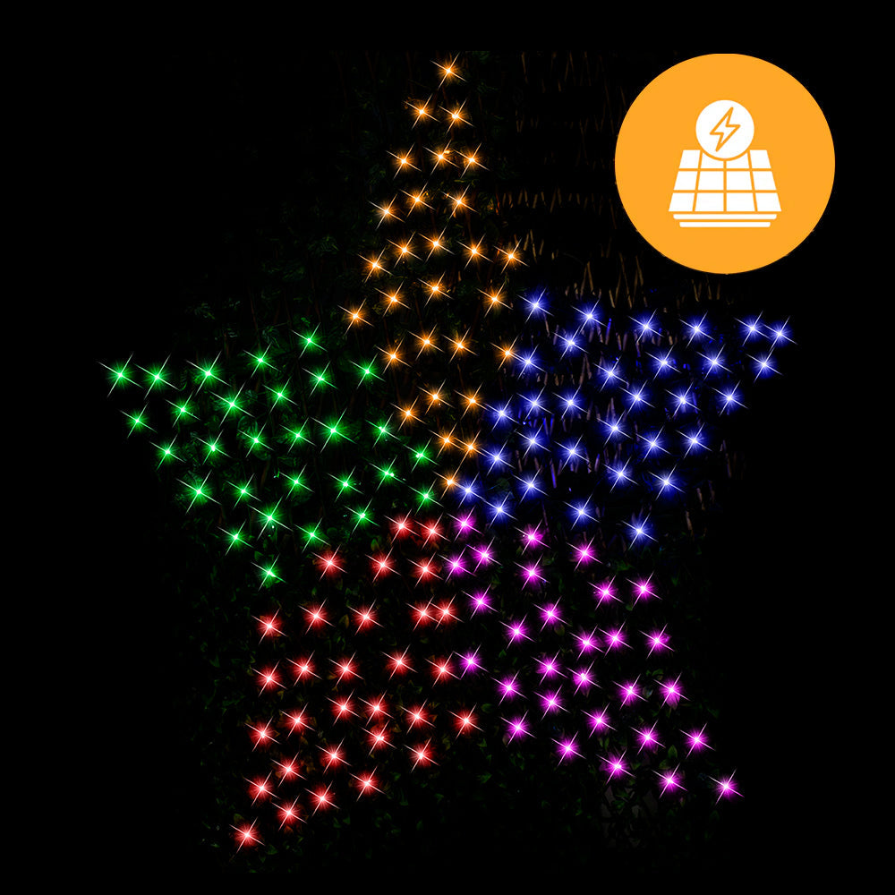 Solar 150 LED Star Net – Rainbow Color 150cm-0