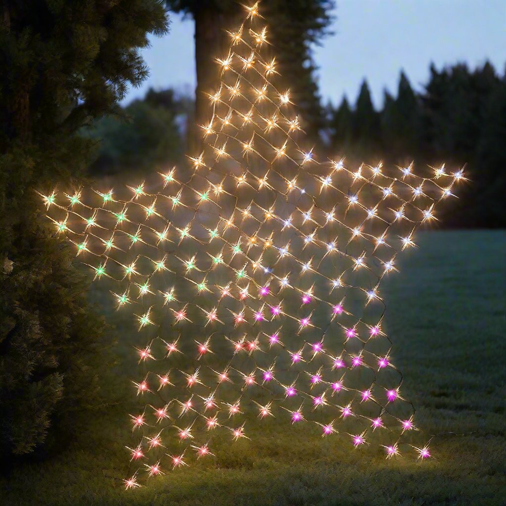 Solar 150 LED Star Net – Rainbow Color 150cm-1