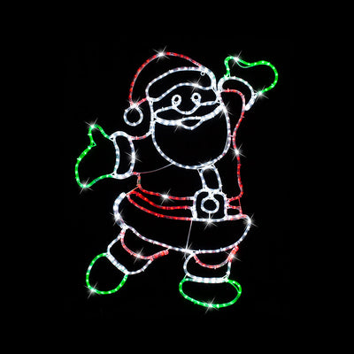 LED Ropelight Happy Santa Twinkle 1 Meter Tall-0