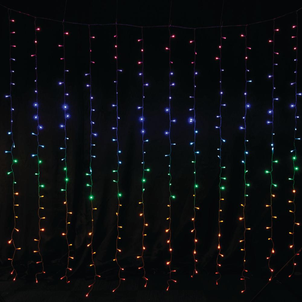 LED Curtain Lights Rainbow Color available in 2 sizes - 3.6 meter-0