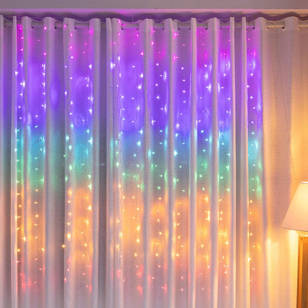 LED Curtain Lights Rainbow Color available in 2 sizes - 3.6 meter-3