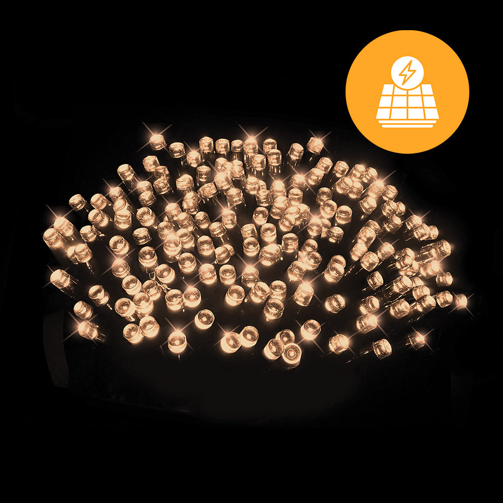 Solar 240 LED Fairy Lights – 11.9m, available in 4 Colors - Multicolor-4