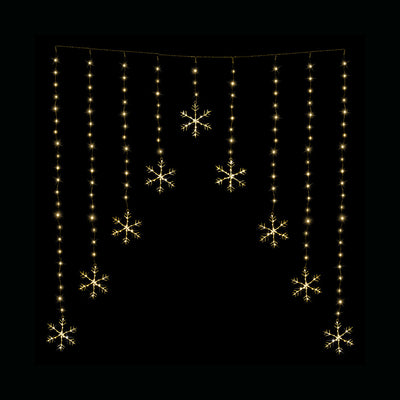 LED Snowflakes Curtain Lights avialable in 2 Colors - Warm White-0