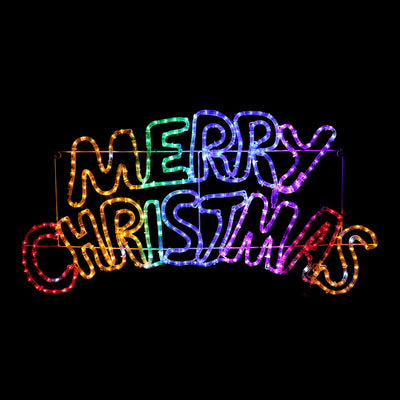 LED Merry Christmas Ropelight Rainbow 100cm-0