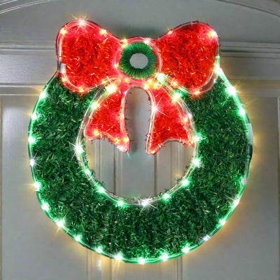 Tinsel LED Ropelight Wreath – Tqinkling, 50cm-1