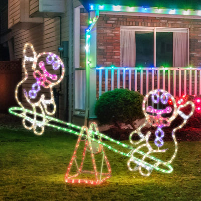 LED Gingerbread Man Seesaw Ropelight-0