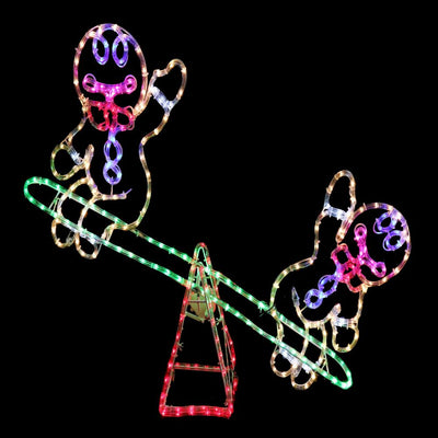 LED Gingerbread Man Seesaw Ropelight-1