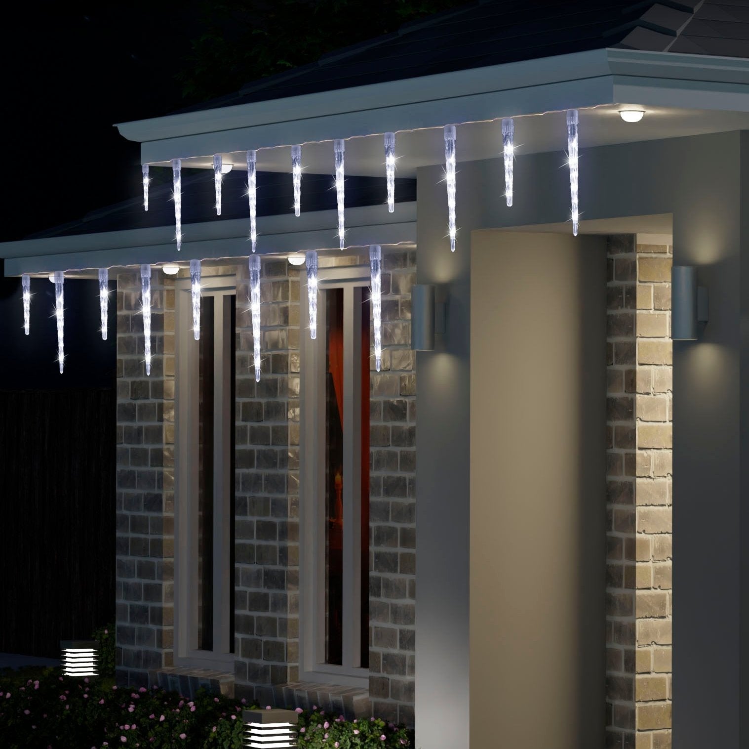 LED Icicle Tube Lights 24-Pack Available in 2 Colors - Blue-5