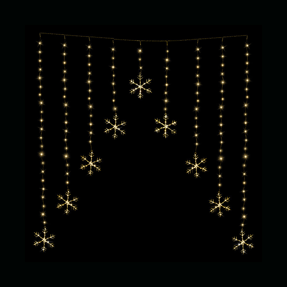 LED Snowflakes Curtain Lights avialable in 2 Colors - Cool White-0