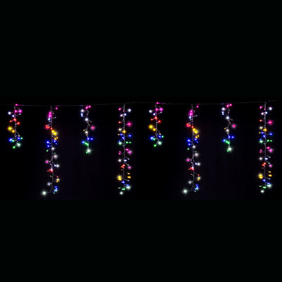 LED Dancing Cluster Icicles 9m Available in 2 Options - Multicolor (6 Colors)-1