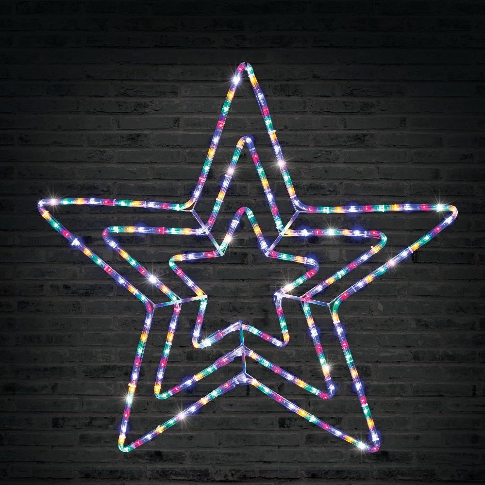 LED Ropelight 3 In 1 Star 80cm Flashing Multicolor-0