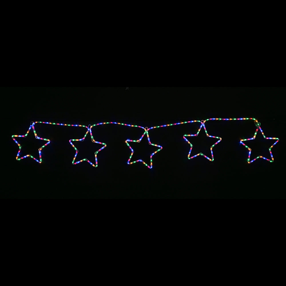 LED Ropelight 5 Stars Chain available in 2 Colors - Multicolor-2