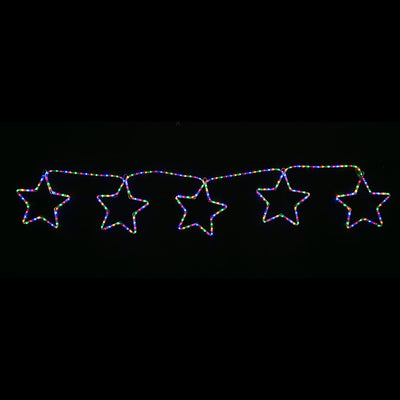 LED Ropelight 5 Stars Chain available in 2 Colors - Multicolor-1