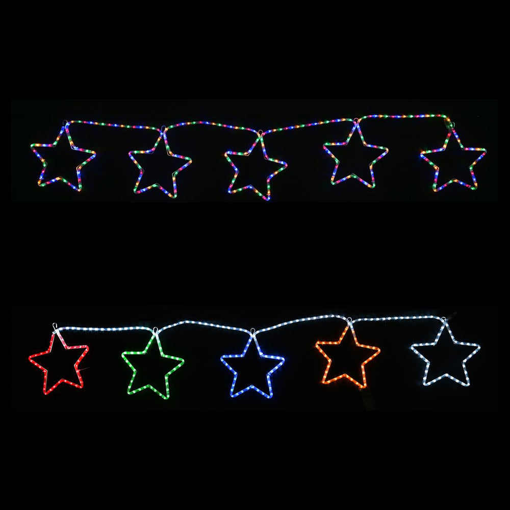 LED Ropelight 5 Stars Chain available in 2 Colors - RGBYW-0