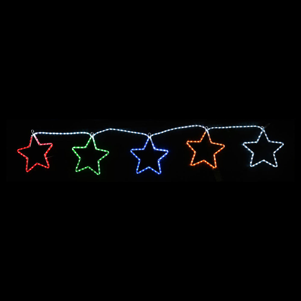 LED Ropelight 5 Stars Chain available in 2 Colors - RGBYW-3