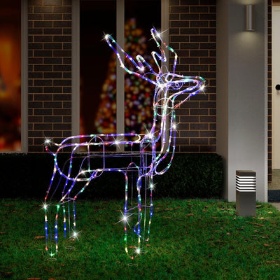 LED Twinkling Standing Reindeer – 110cm available in 2 Colors - Cool White-1