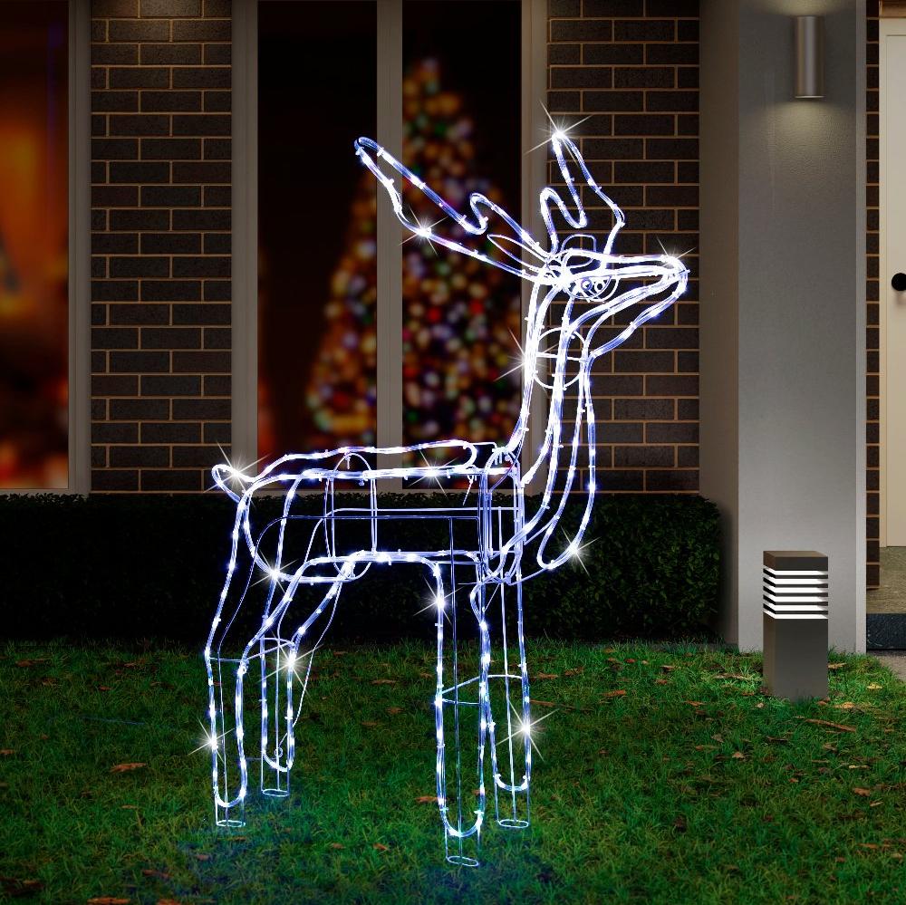 LED Twinkling Standing Reindeer – 110cm available in 2 Colors - Cool White-4