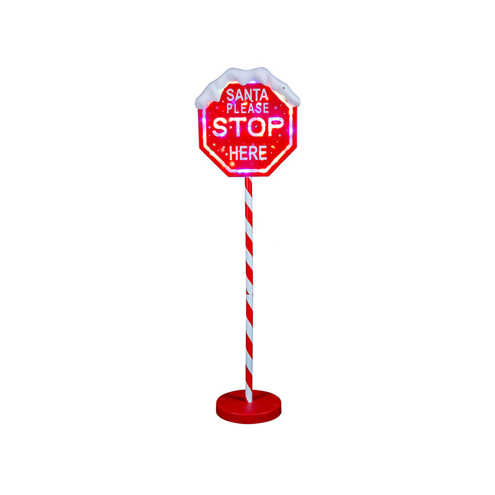 LED Stop Here Sign Multi 100cm Adjustable Height-1