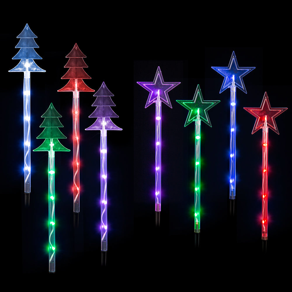 LED Lightshow Star Path Lights 4 pieces Remote Controlled - Stars-0