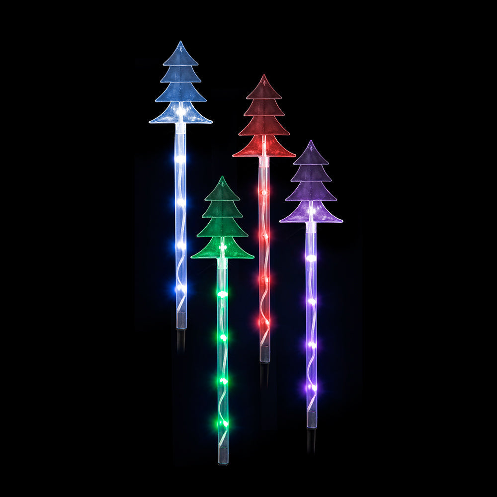 LED Lightshow Star Path Lights 4 pieces Remote Controlled - Trees-5