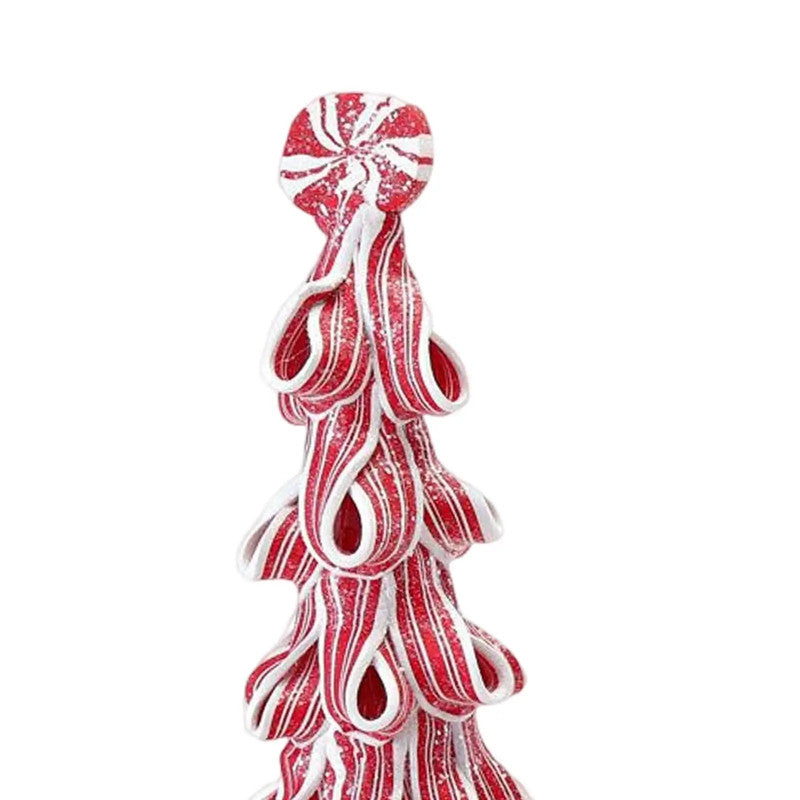 Desktop Miniature Christmas Tree with Candy Cane Top-1