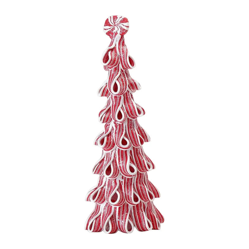 Desktop Miniature Christmas Tree with Candy Cane Top-2