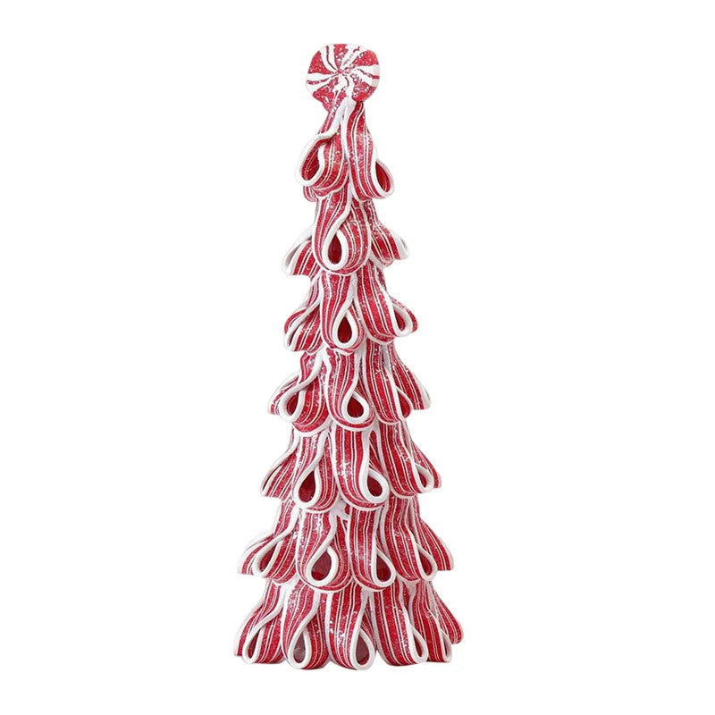 Desktop Miniature Christmas Tree with Candy Cane Top-4