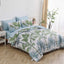 Soft Floral Leaf Comforter Set, King Size, Deluxe Quilted Bedding with Pillowcases-2