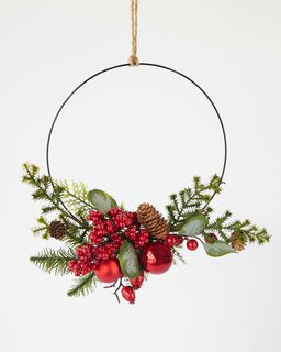 Berry Ball Half Wreath 35cm-0