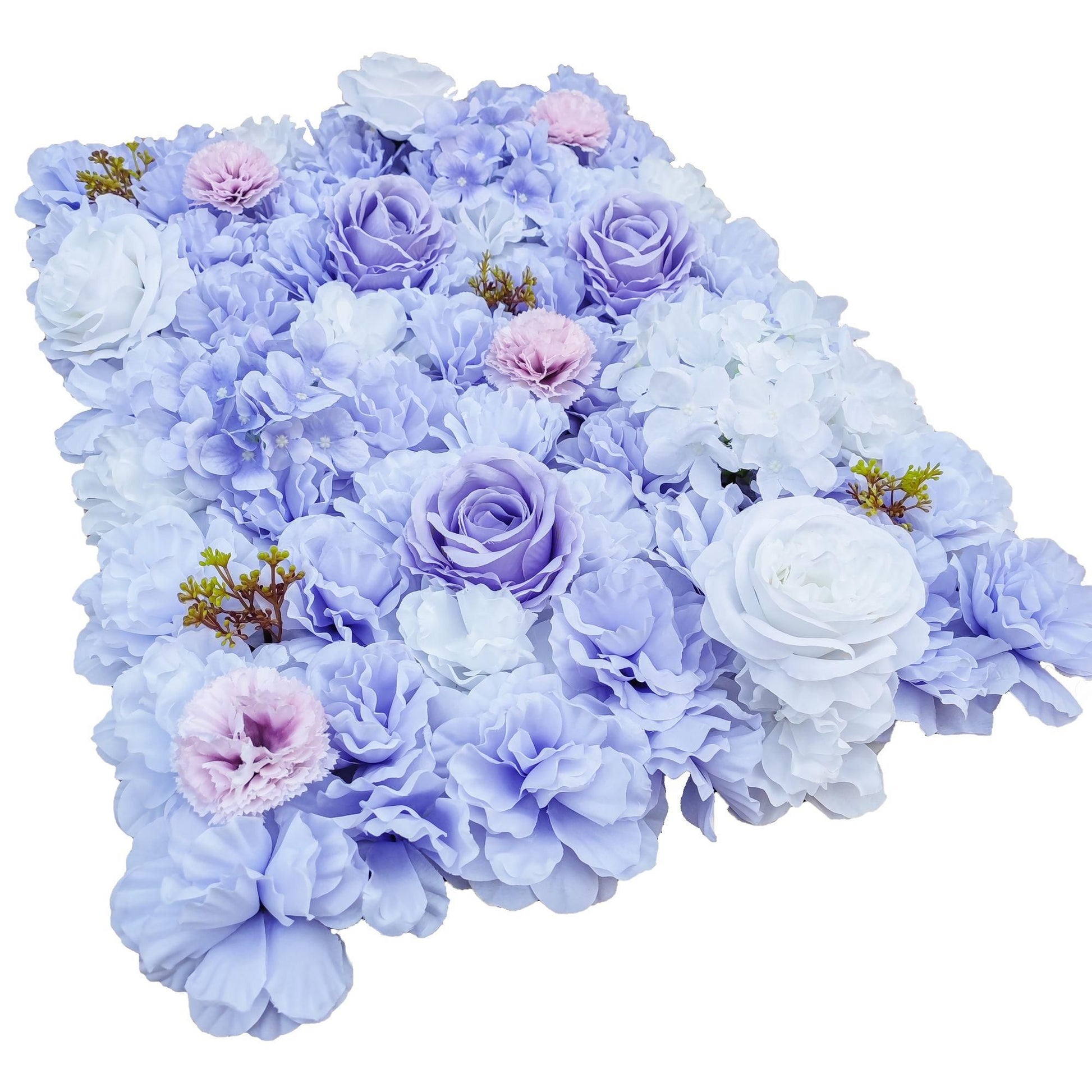 Artificial Flower Wall Backdrop Panel 40cm X 60cm Mixed Lilac Flowers-1