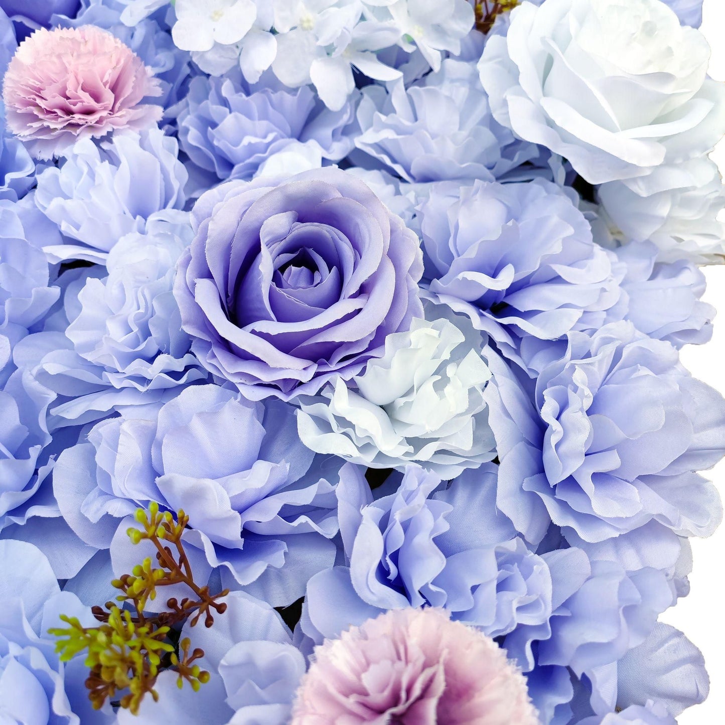 Artificial Flower Wall Backdrop Panel 40cm X 60cm Mixed Lilac Flowers-4