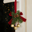 Christmas Door Hanging Ornament with Pinecones, Bells, and Red Ribbon – 16x11cm Festive Decor（2 PCS））-0