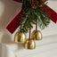 Christmas Door Hanging Ornament with Pinecones, Bells, and Red Ribbon – 16x11cm Festive Decor（2 PCS））-1