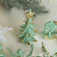 Green Glitter Christmas Tree Ornament with Gold Star Top - Hanging Festive Decoration 5 pieces-2