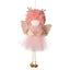 Gold and White Angel Ornament with Bells and Glitter Wings - Christmas Hanging Decoration 16*10*5cm Pink colour (5 pieces)-1